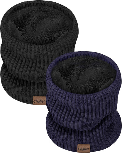 Neck Gaiters for Men Winter Warm Neck Warmer Thick Knit Windproof Gaiter Scarf Cold Weather Scarves