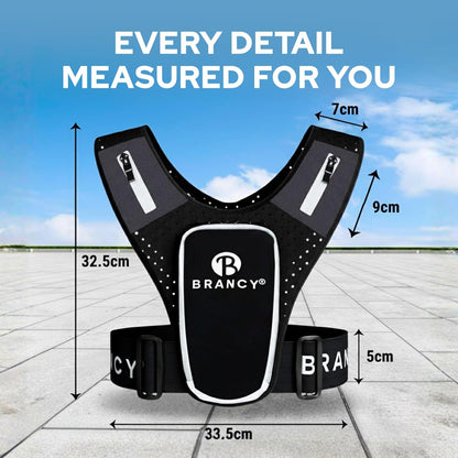 Breathable waterproof running vest detailed stitching and design