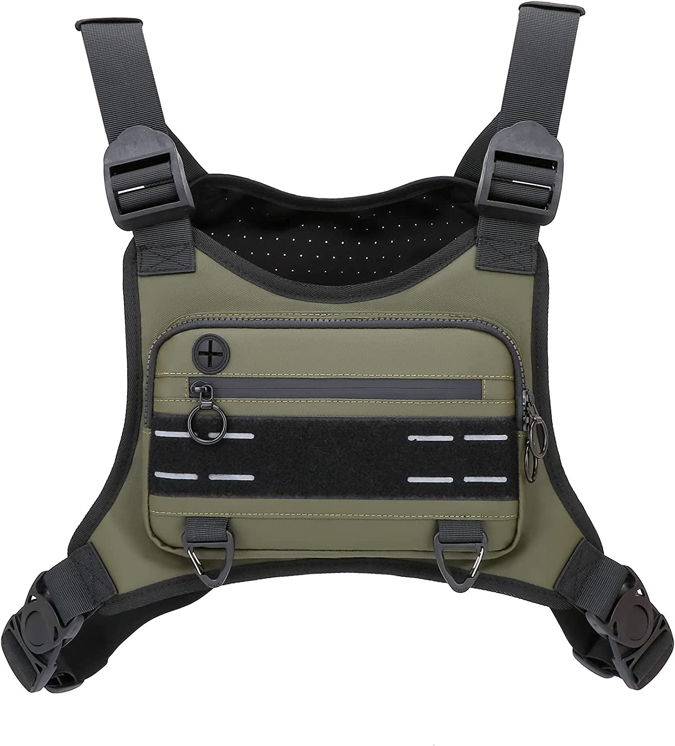Sports chest bag empty lay-flat showing interior storage capacity