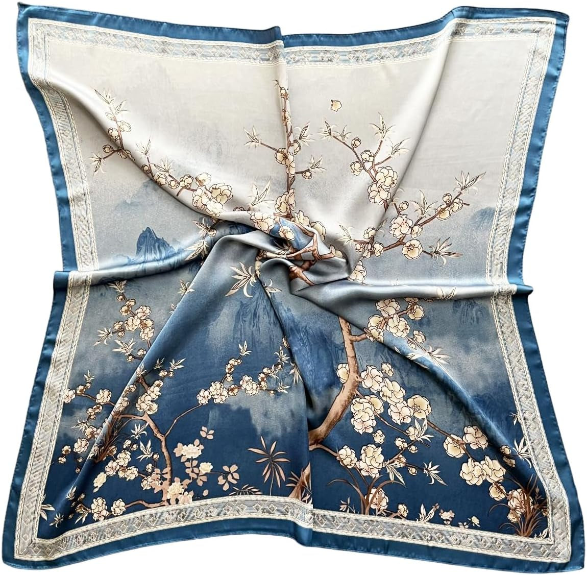 Julunar Silk like Head Scarf for Women - Satin Large Hair Scarves - 35" Square Silk Hair Wrap for Sleeping with Gift Packed