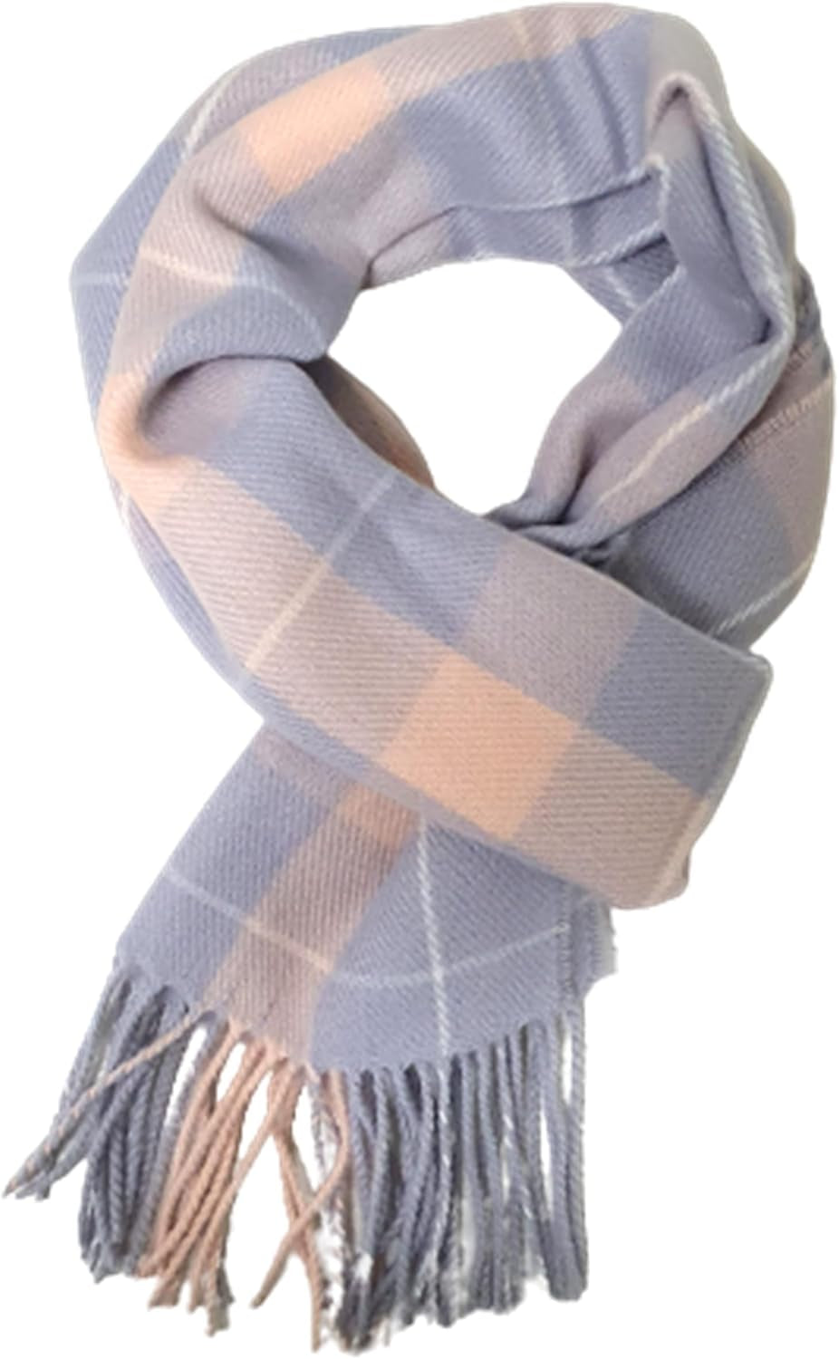 A.WAVE Premium Soft-Touch Plaid Tassel Scarf for Men, Elegant Winter Wrap