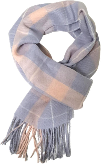 A.WAVE Premium Soft-Touch Plaid Tassel Scarf for Men, Elegant Winter Wrap