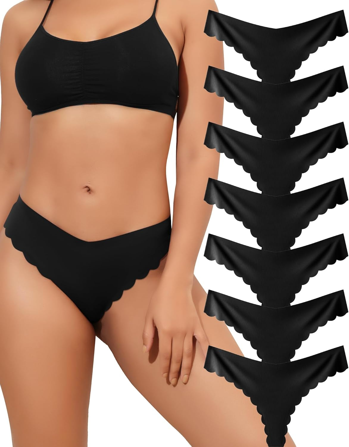 Stretchy seamless panties from LEVAO multipack in various fashion colors