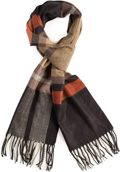 Plum Feathers Super Soft Luxurious Cashmere Feel Unisex for Men and Women Winter Scarf