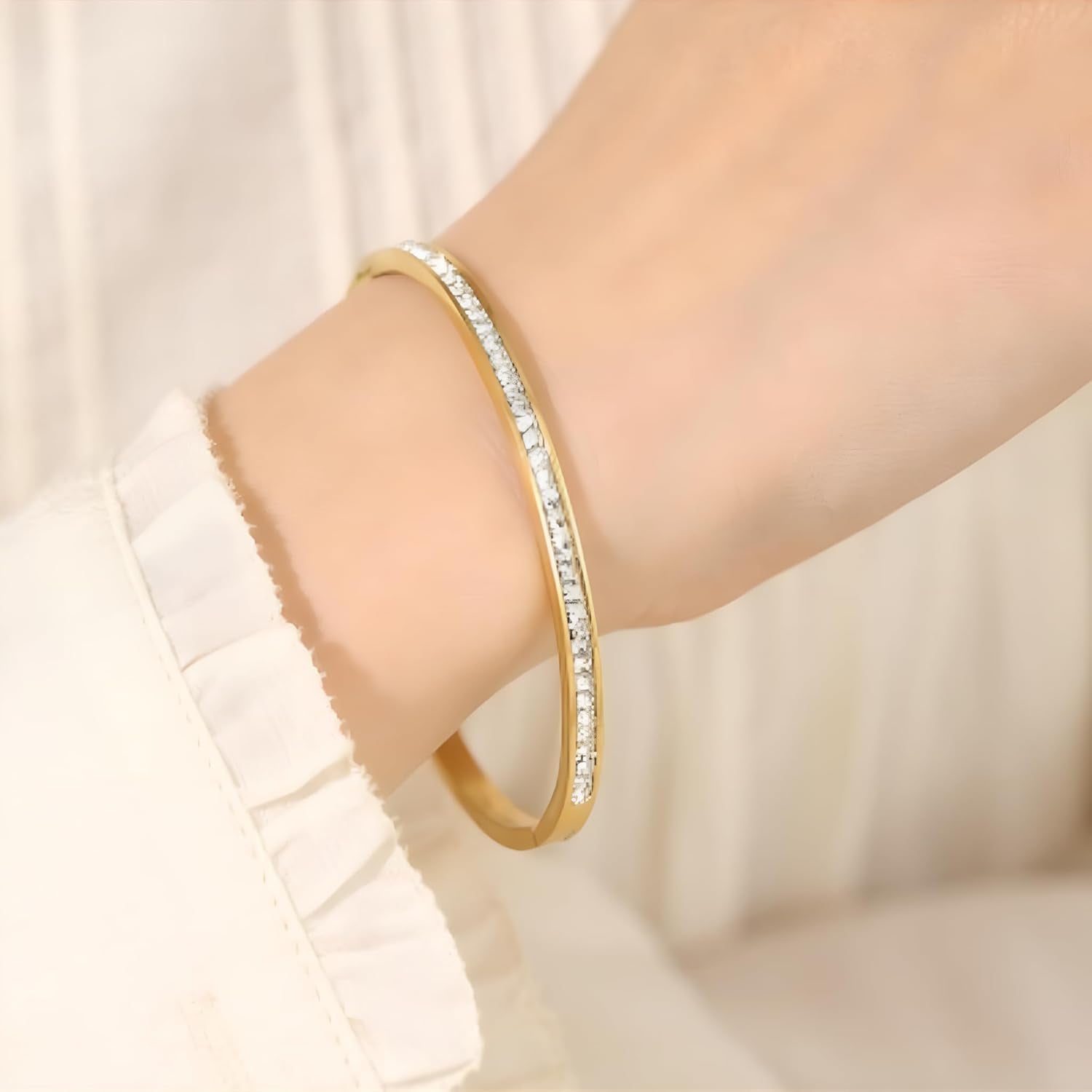 Premium stackable gold bangles for women jewelry