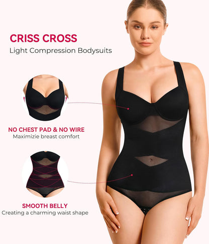 Gotoly shapewear bodysuit on model with beautiful back design