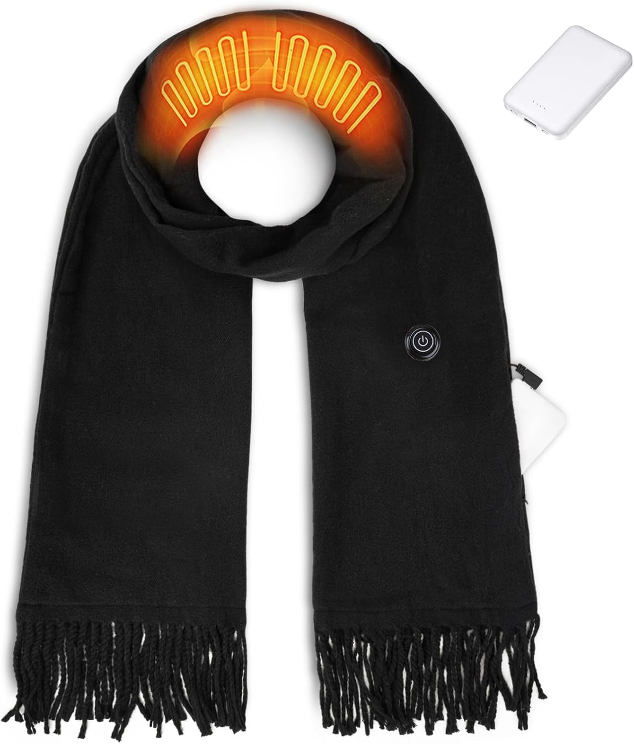 EN'DA Professional Heated Scarf for Women and Men with Rechargeable Battery, Winter Electric Scarf for Cold Weather