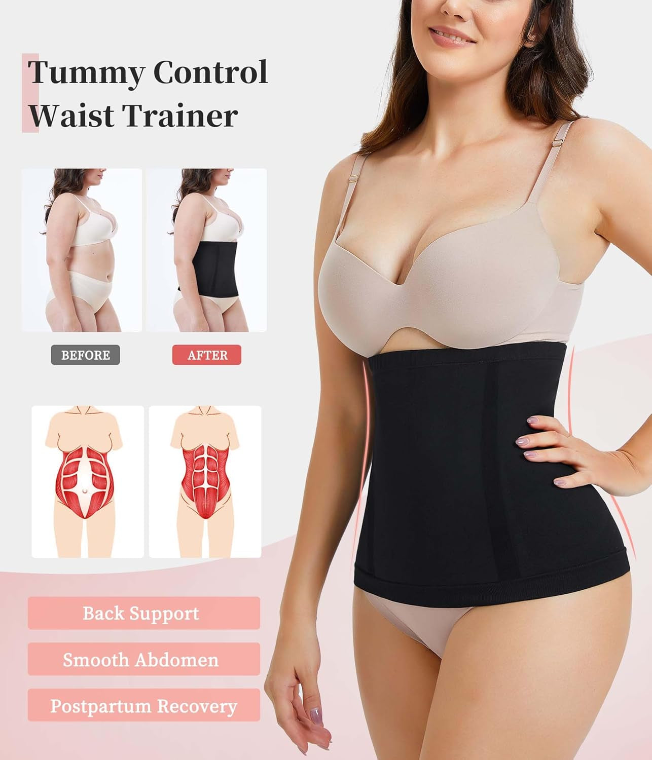 Tummy control waist cincher girdle body shaper belt