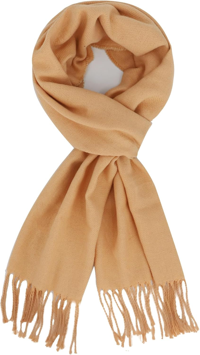 Plaid Scarf for Women Men, Lightweight Classic Tartan Tassel Scarves Fashion Warm Winter Chunky Scarf Cold Weather