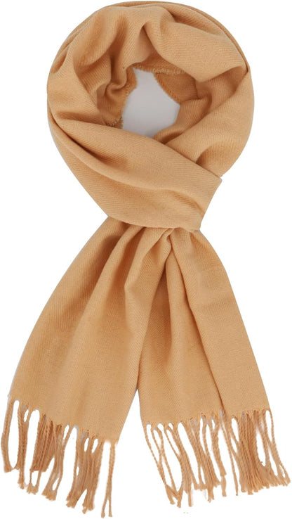 Plaid Scarf for Women Men, Lightweight Classic Tartan Tassel Scarves Fashion Warm Winter Chunky Scarf Cold Weather