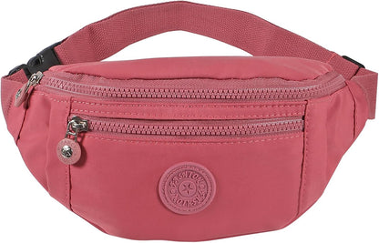 Large Crossbody Fanny Pack with 3-Zipper Pockets,Gifts for Enjoy Sports Festival Workout Traveling Running Casual Hands-Free Wallets Waist Pack Phone Bag Fits All Phones (Black)
