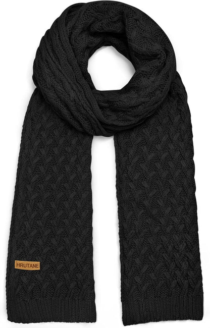 Winter Scarf for Women, Chunky Ribbed Knit Soft Long Wrap Cold Weather Stocking Stuffers Thick Warm Large Scarves