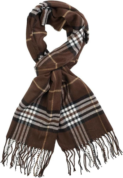 Plum Feathers Super Soft Luxurious Cashmere Feel Unisex for Men and Women Winter Scarf