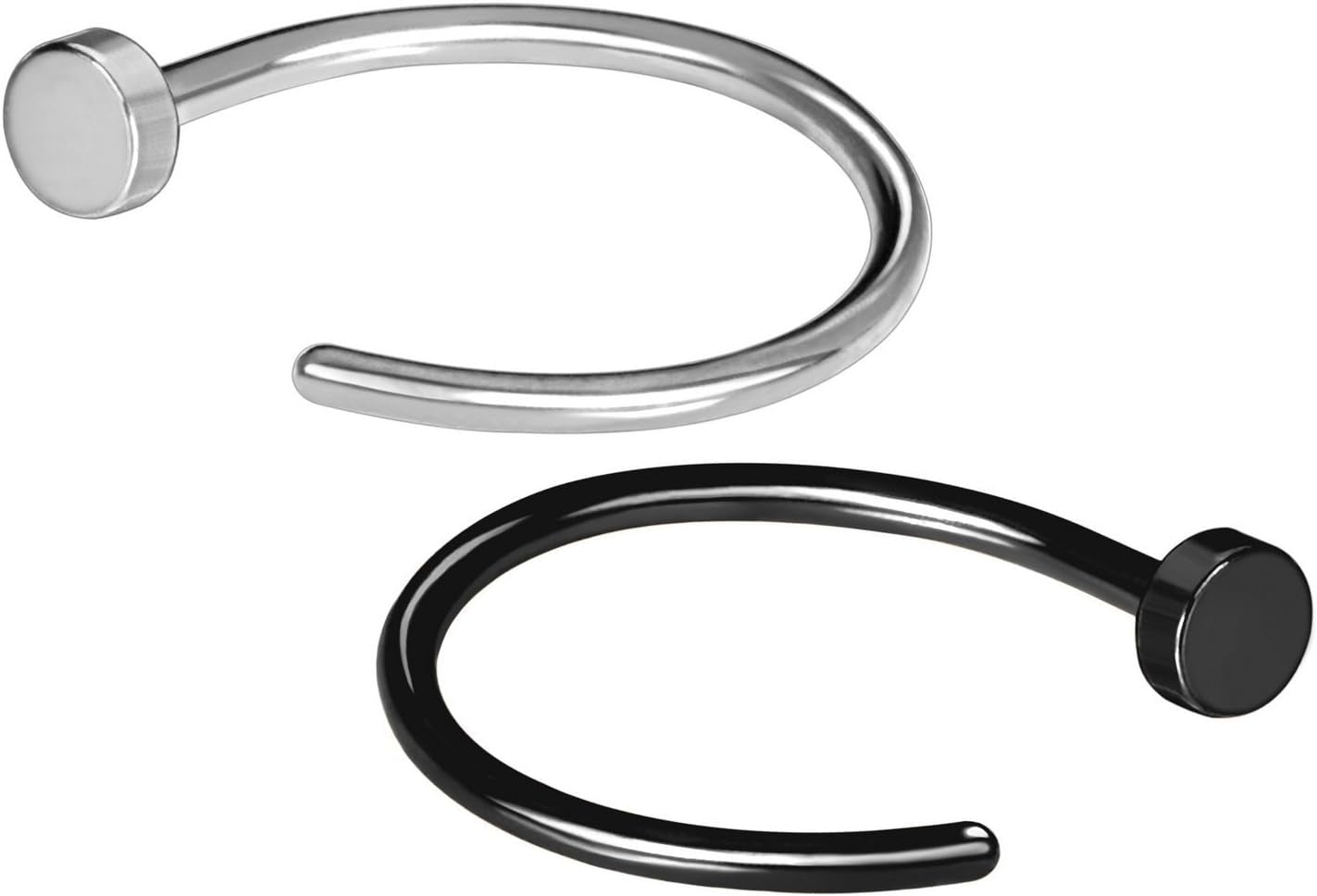 Jewelrieshop Nose Rings Hoop 20G Stainless Steel Nose Piercing Jewelry Fake Lip Hoop Rings for Women Men