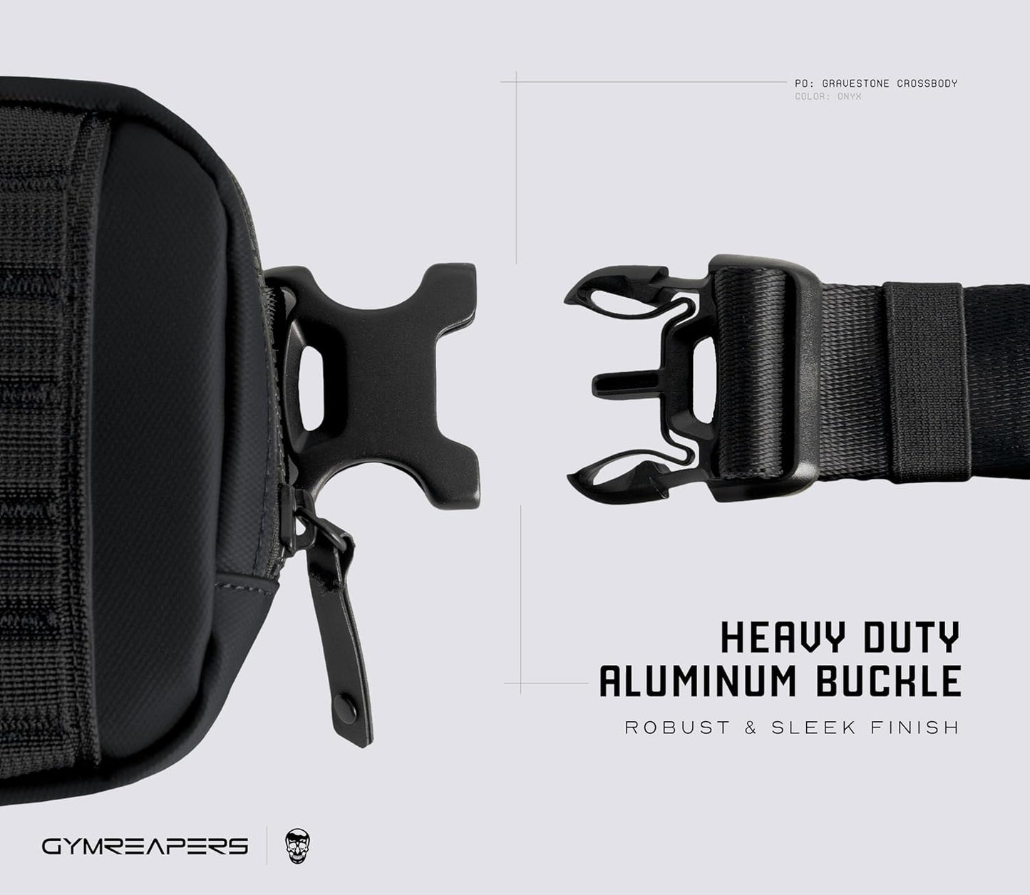 Adjustable shoulder sling belt on compact crossbody bag