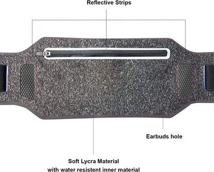 Water resistant material of slim running belt for sports