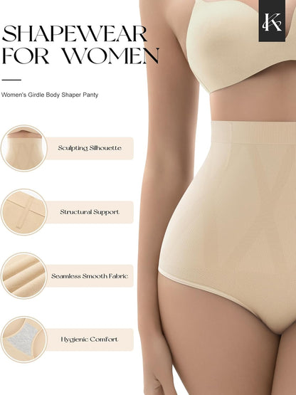 Seamless panty girdle with tummy control panel design