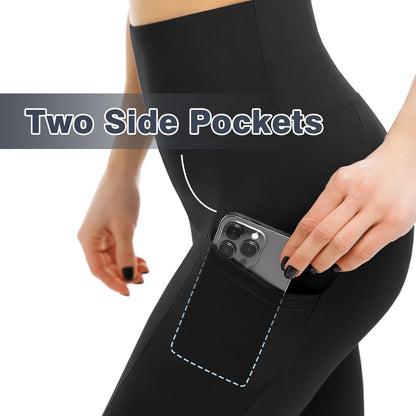 High waist leggings side profile showing flattering fit