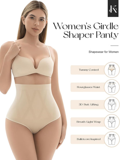Women wearing body shaping underwear briefs showing smooth silhouette