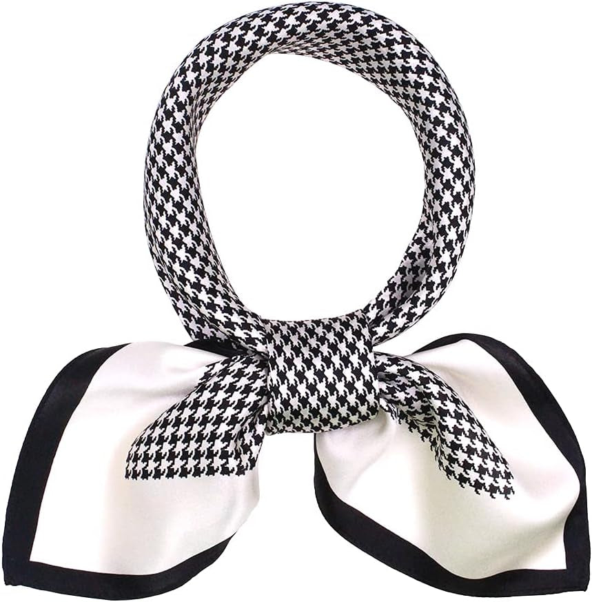 ANDANTINO 100% Mulberry Silk Square Scarf for Hair-25.6" X25.6'' Women Men Natural Silk Neckerchief Digital Printed Headscarf