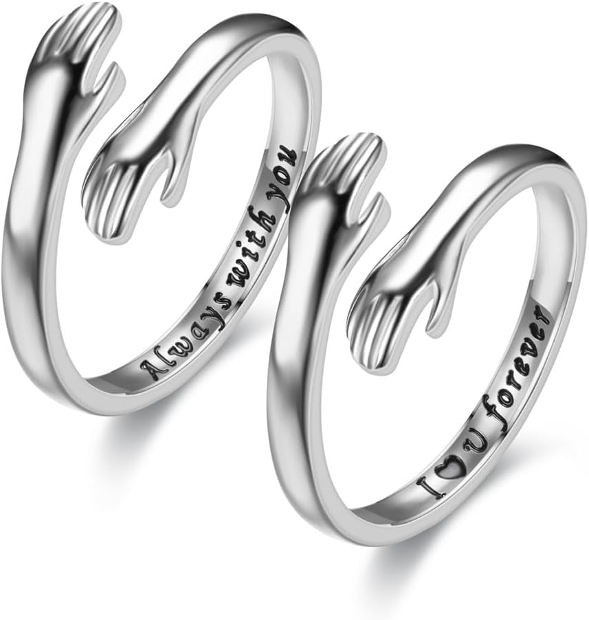 Granddaughter hug ring size adjustment feature