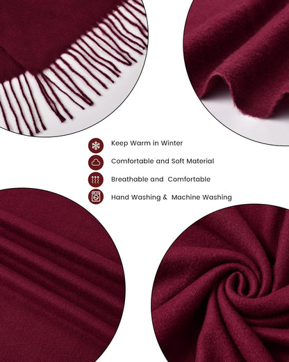 Premillow Scarfs for Women, Winter Scarf, Classic Pashmina Shawls and Wraps, Cashmere Feel Scarfs for Women, Long Scarves