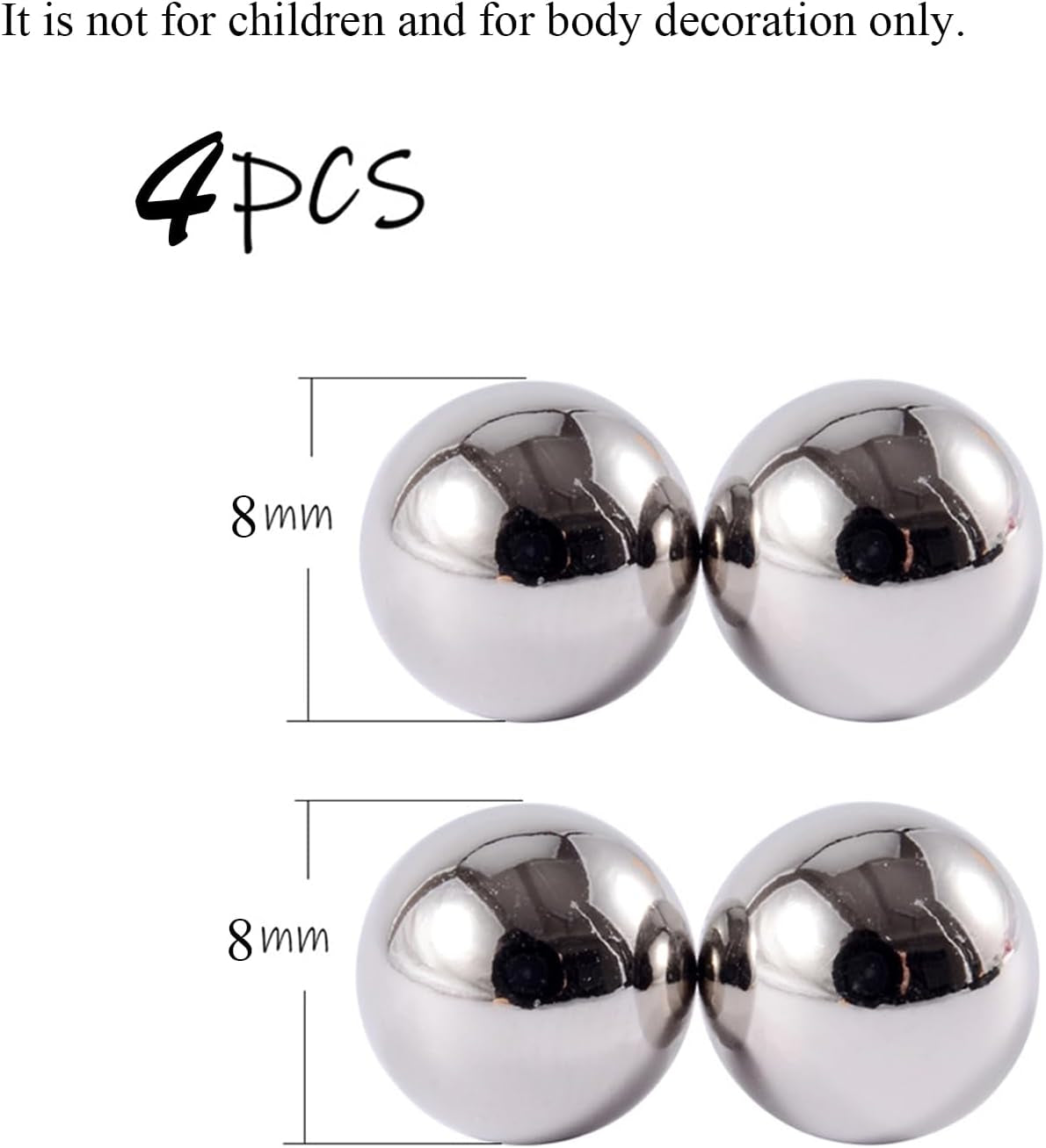 Magnet Balls Nose Studs, Ear Studs, Labret Lip Studs, Stainless Steel Non Piercing Body Jewelry