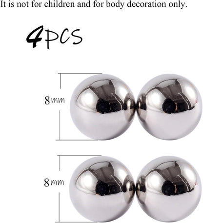 Magnet Balls Nose Studs, Ear Studs, Labret Lip Studs, Stainless Steel Non Piercing Body Jewelry