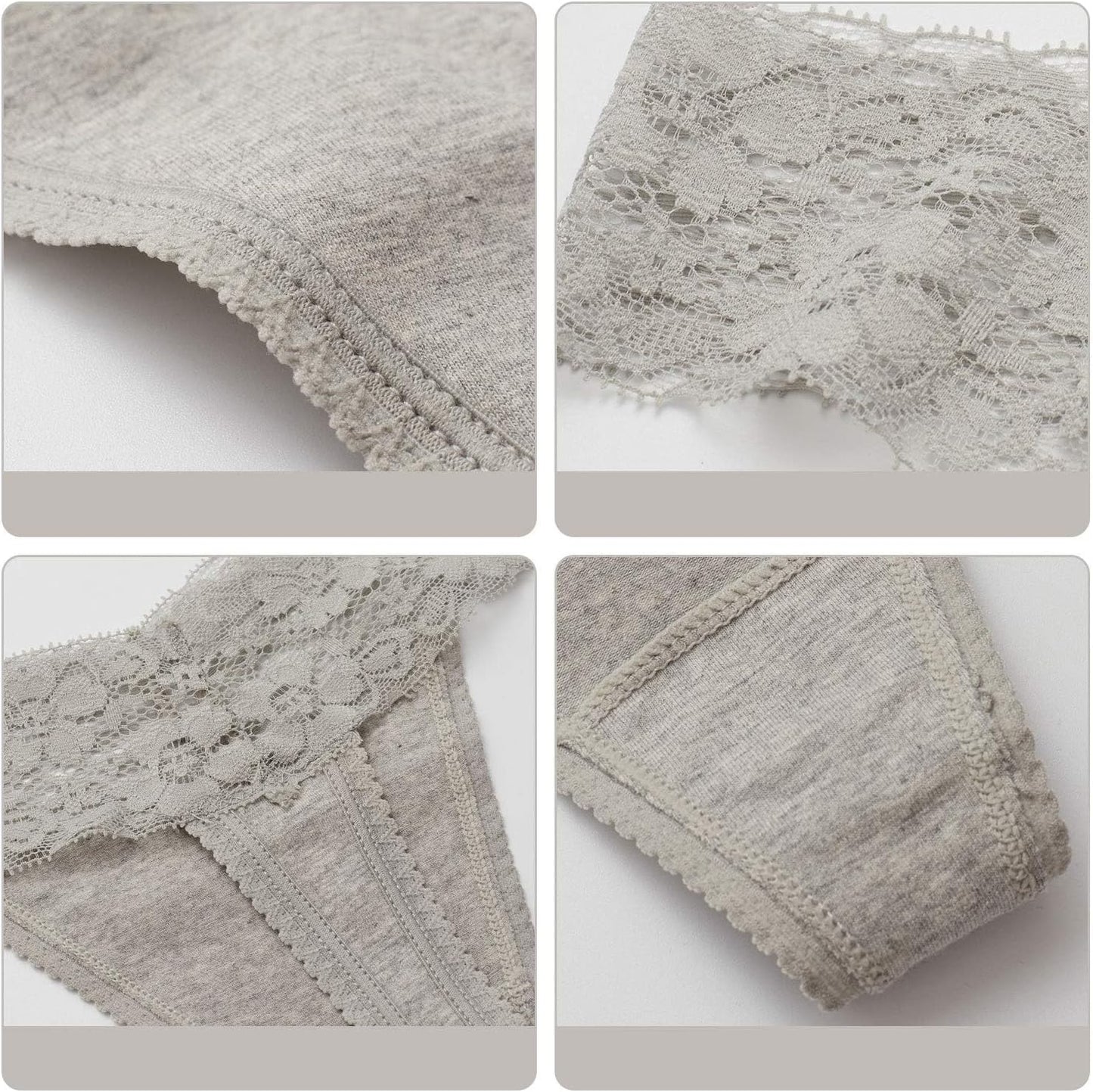 Women's t-back thongs cute angel design detail
