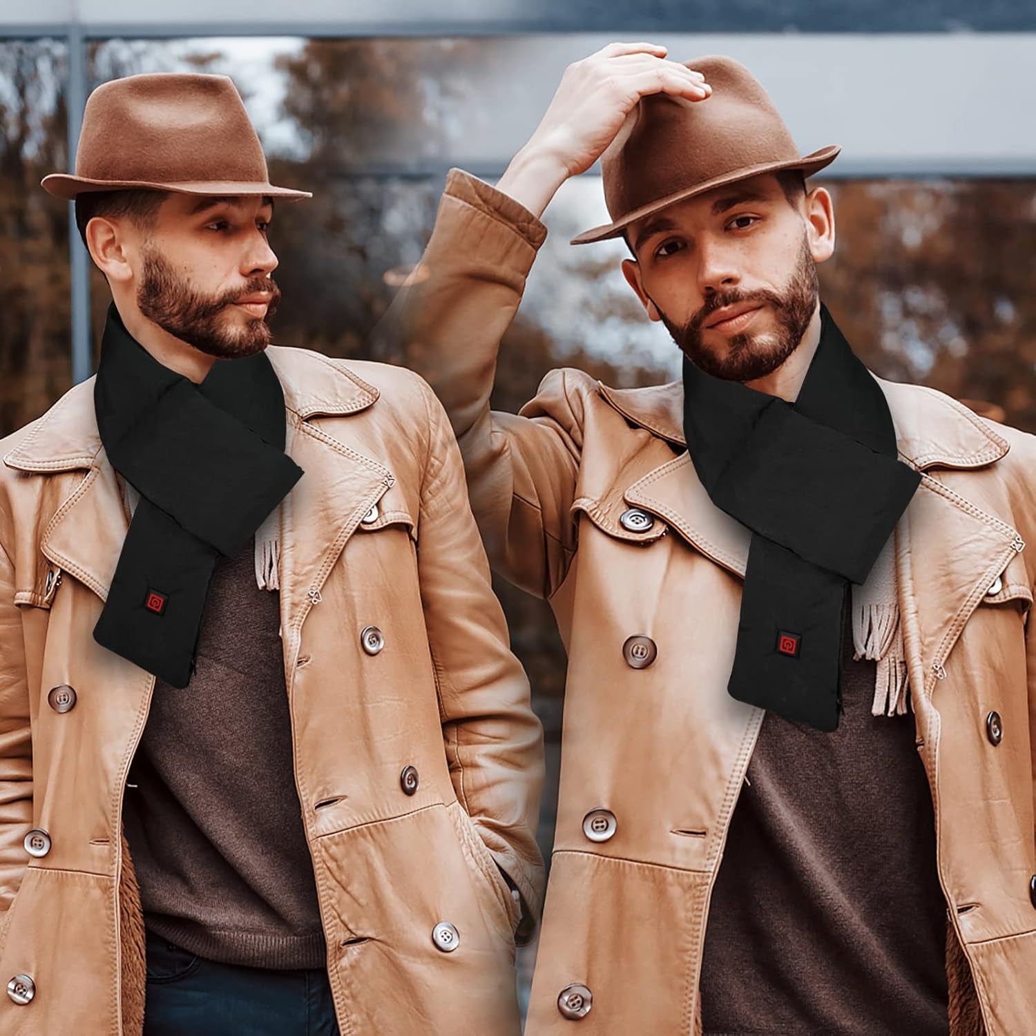 2024 Upgraded Heated Scarf for Men/Women Three Temp Settings with 5000Mah Power Bank