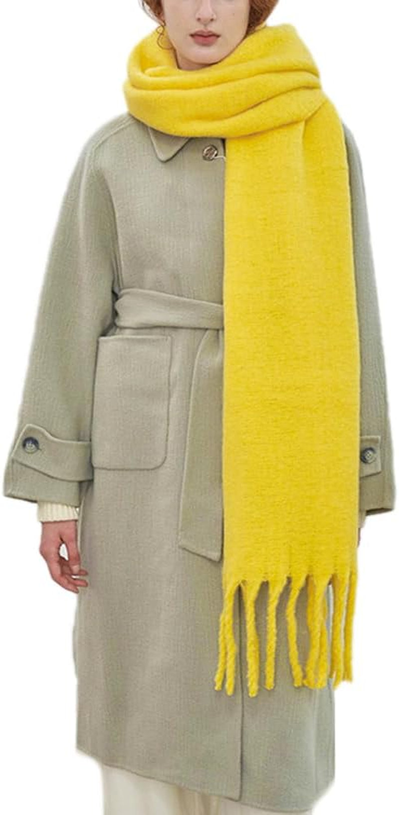 Large Chunky Scarf Oversized Fluffy Scarves Blanket Big Wool Thick Winter Warm