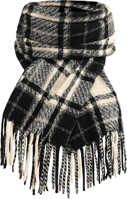 DOFOWORK Winter Scarf for Women - Winter Scarves for Women/Men 81"×18" Tassel Blanket Scarf Womens Scarves Wraps