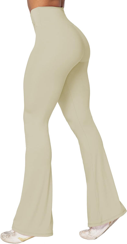 Flare leggings high-waisted design movement flexibility shown