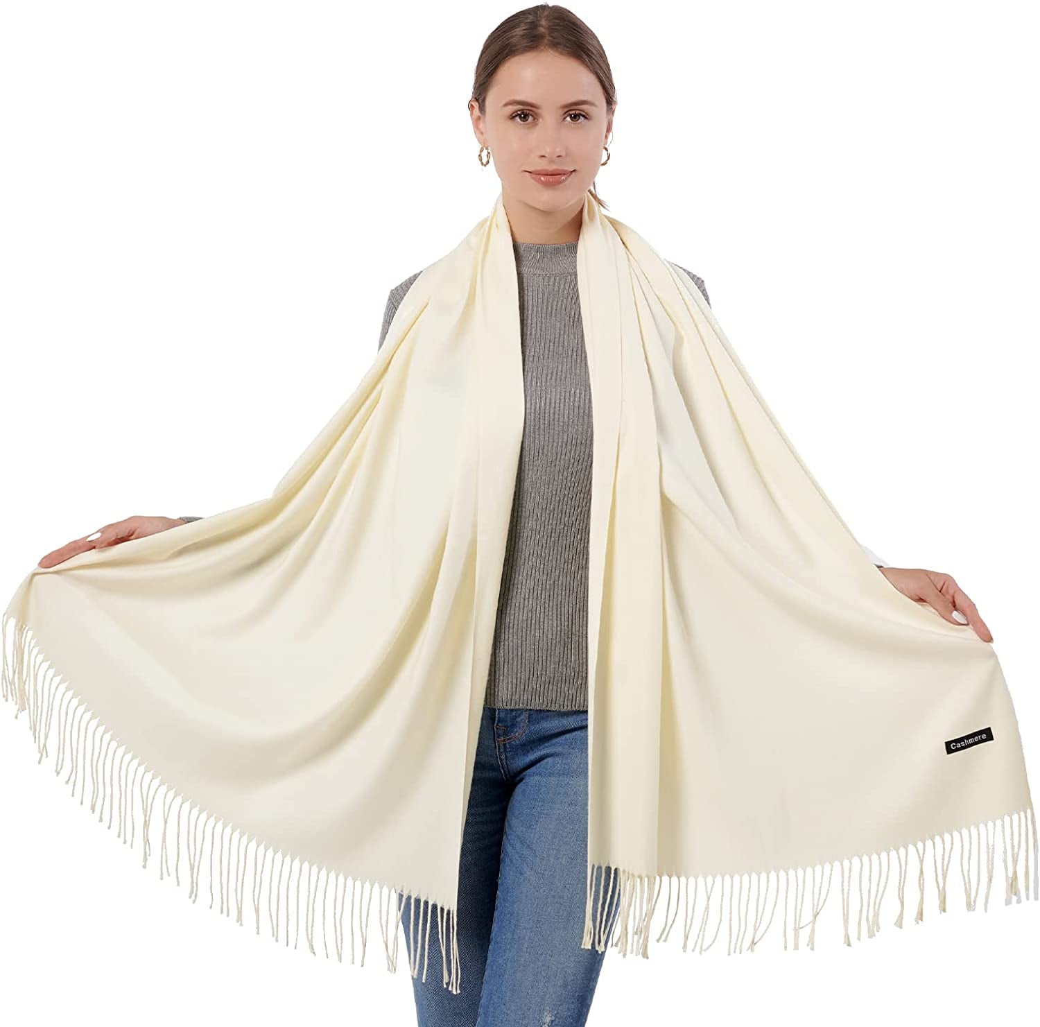 Genovega Women Pashmina Scarf,Evening Wedding Party Shawl Accessories Gift for Bridal