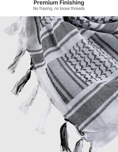 FREE SOLDIER Scarf Military Shemagh Tactical Desert Keffiyeh Head Neck Scarf Arab Wrap with Tassel for Men Women