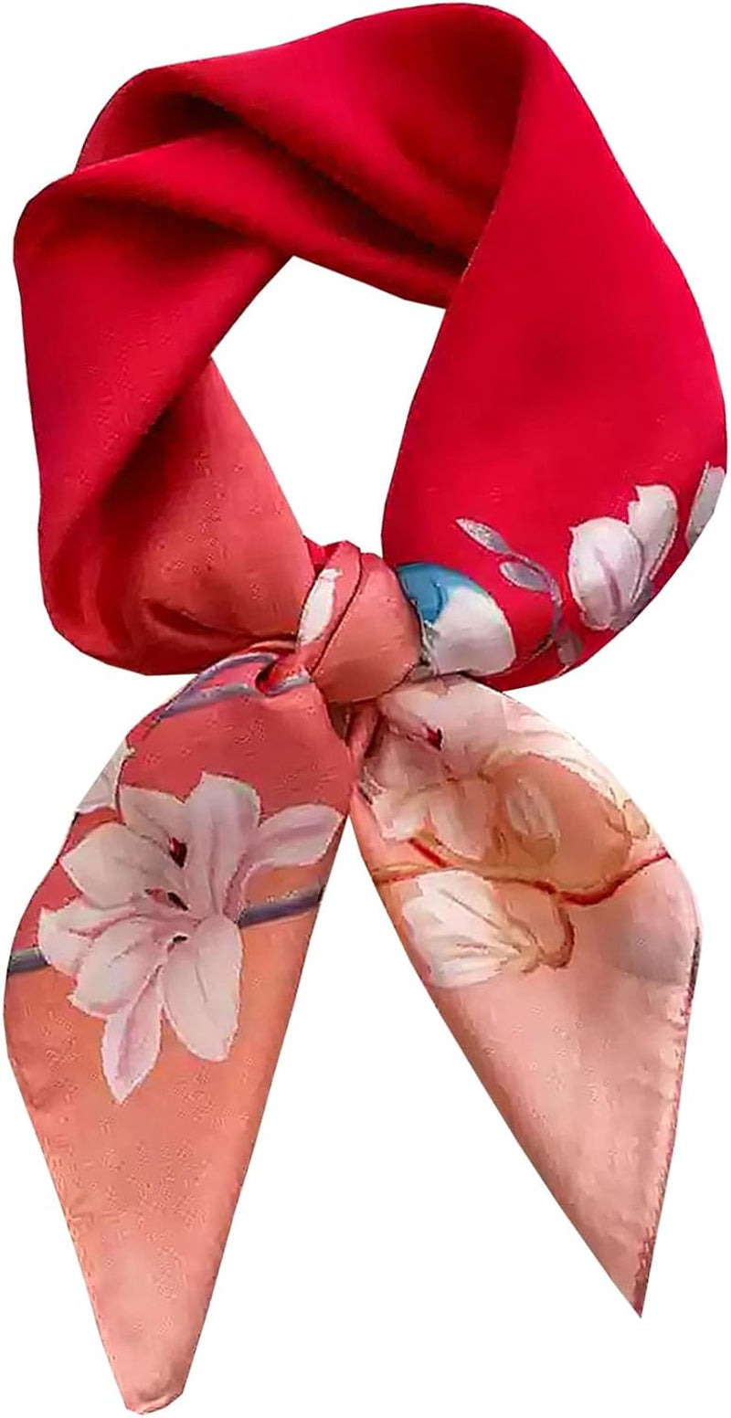 Neck Scarf for Womens Silky Head Scarves Hair Bandanas Square Scarf Fashion Accessories Lightweight