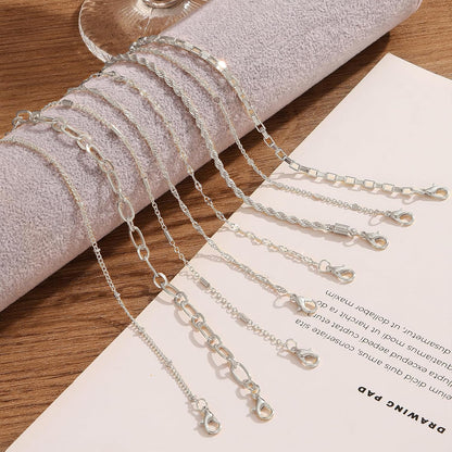 IFKM 5 PACK (35 PCS) Silver Chain Bangles Bracelets Set for Women, Silver Multiple Layered Stackable Open Cuff Bangle Anklet Bracelet Trendy Elegance Link Beads Italian Boho Cuban Jewelry for Women Gift