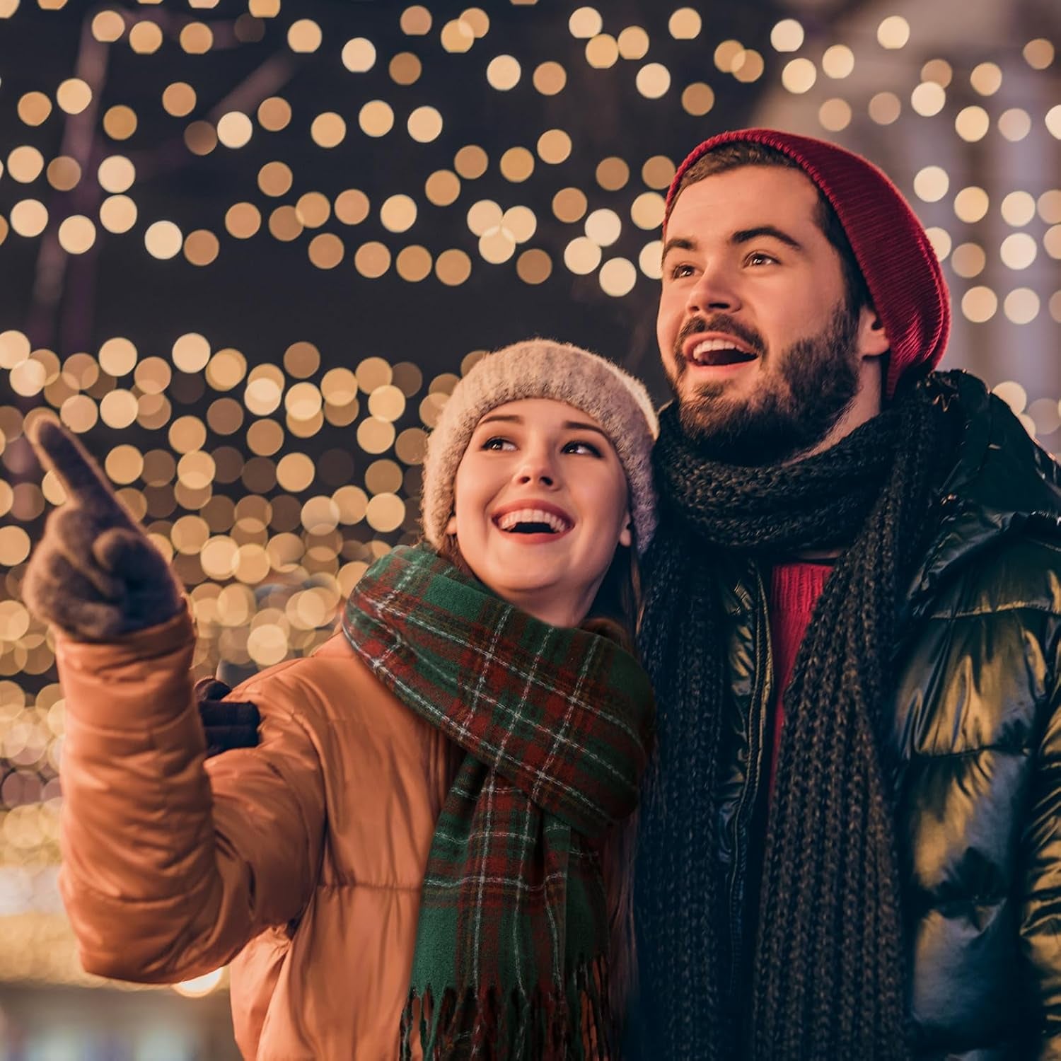 Coume Christmas Plaid Scarf for Women Men Soft Green Buffalo Plaid Winter Scarf Cashmere Feel Fashion Tartan Gifts