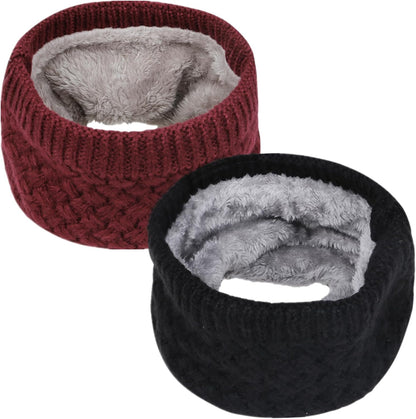 Loritta Neck Warmer Winter Warm Infinity Scarf Double-Layer Thick Fleece Windproof Scarves for Women Men