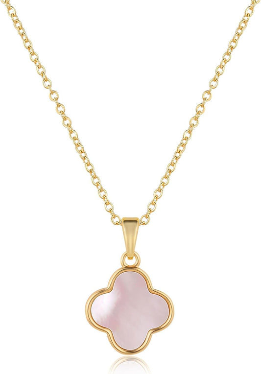 Clover Pendant Necklace for Women Four Leaf Clover Necklace for Women 18K Gold Plated