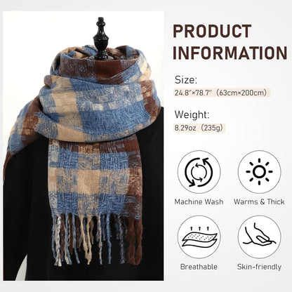 Winter Scarf for Women, Fashion Long Blanket Scarf Soft Feel Women'S Scarves & Wraps