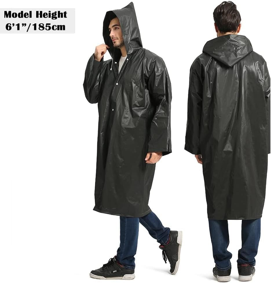 Lightweight rain poncho material showing water beading effect