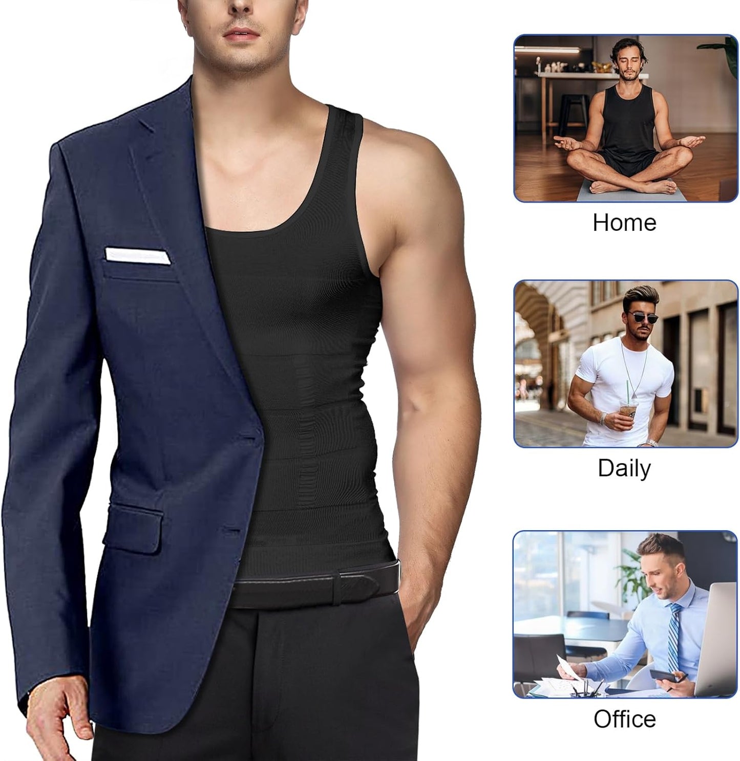 Odoland thermal slimming shirt worn under casual clothing