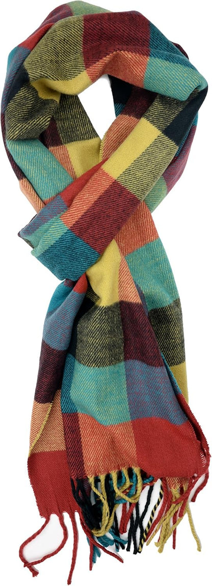 Plum Feathers Super Soft Luxurious Cashmere Feel Unisex for Men and Women Winter Scarf