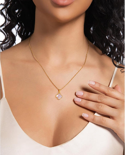 Clover Pendant Necklace for Women Four Leaf Clover Necklace for Women 18K Gold Plated