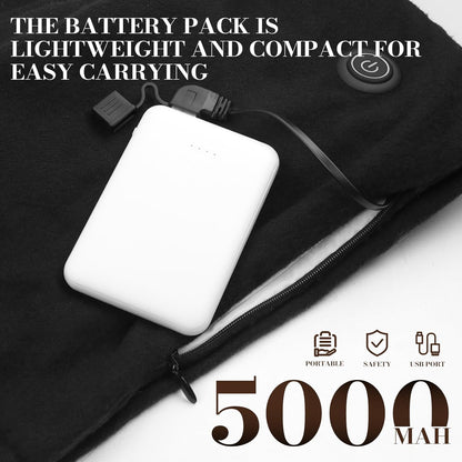 EN'DA Professional Heated Scarf for Women and Men with Rechargeable Battery, Winter Electric Scarf for Cold Weather