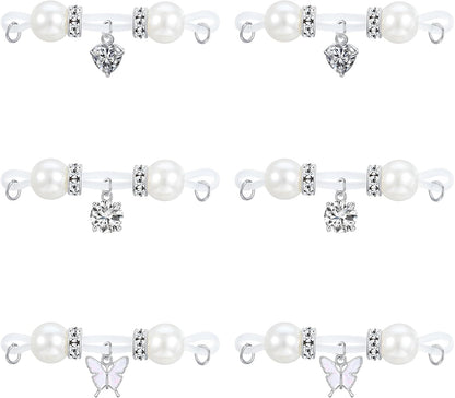 D.Bella Fake Nipple Rings Non Piercing Nipple Jewelry Bells Dangle Heart Butterfly Adjustable Nooses Faux Nipple Piercing Cute Body Jewelry