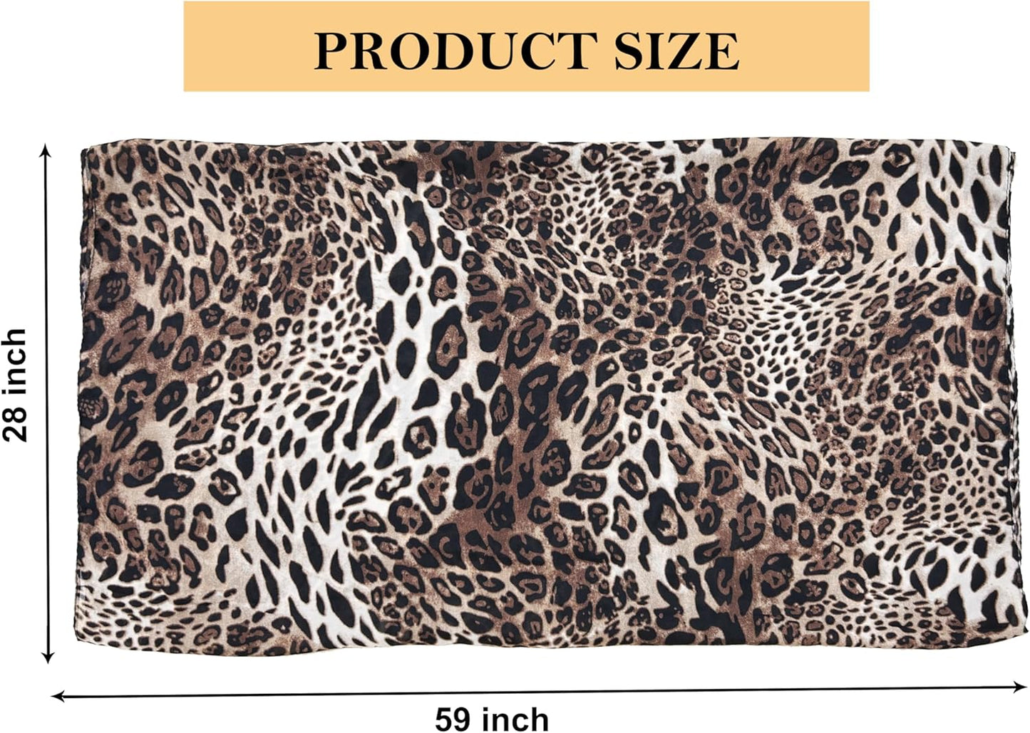 Womens Leopard Print Shawl Scarf - Lightweight Wrap Scarves Shawl Cheetah Scarves for Spring Summer Season