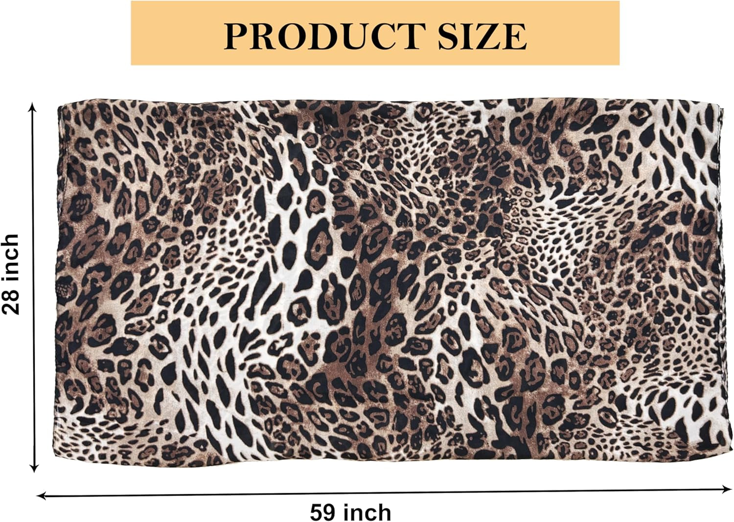Womens Leopard Print Shawl Scarf - Lightweight Wrap Scarves Shawl Cheetah Scarves for Spring Summer Season