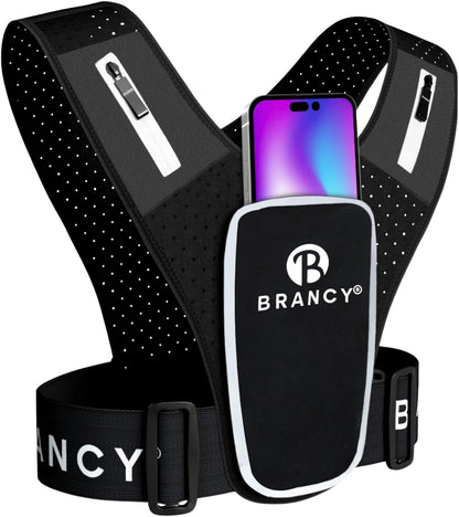 Brancy reflective running vest for women with shoulder pockets